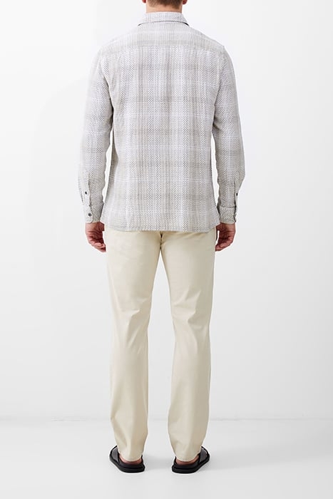 BARROW DOBBY LS SHIRT BROWN 3