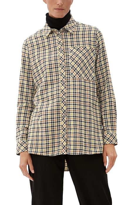 S.OLIVER BLOUSES BROWN CHECK 1