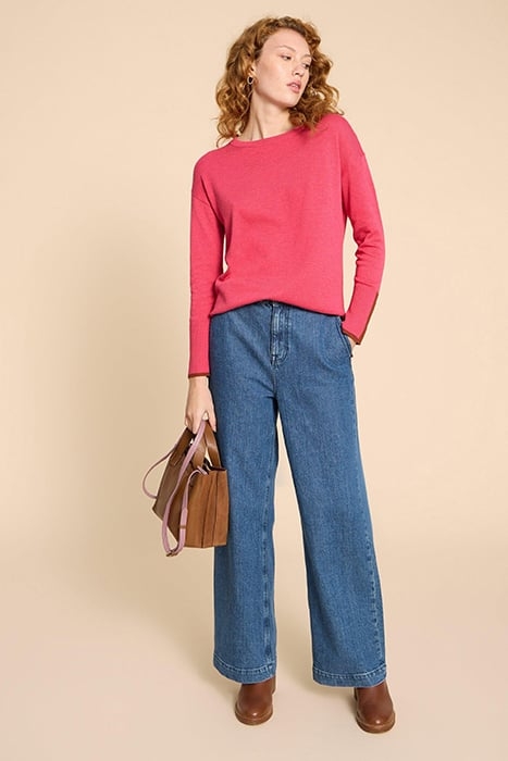 OLIVE JUMPER BRIGHT PINK 1
