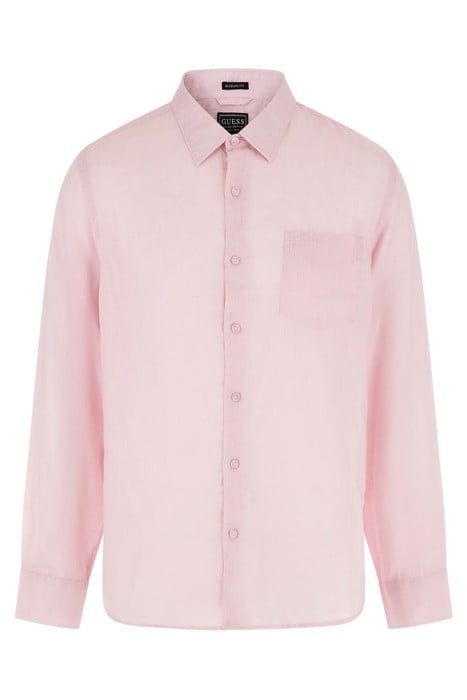 LS ISLAND LINEN SHIRT AIRY PINK 4