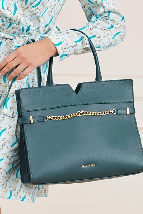 MEDIUM SATCHEL MAGNE GREEN HANDBAG TOPAZ 2