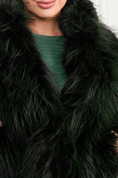 LULA FAUX FUR COAT DARK TORMALITE JACKET MULTI 7