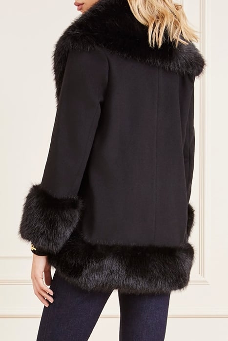 THE JACKSON COAT JET FAUX FUR BLACK 2