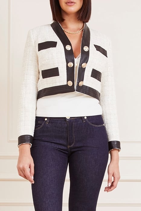 MARIKA SHORT JACKET PALE PEARL CROPPED MULTI 1