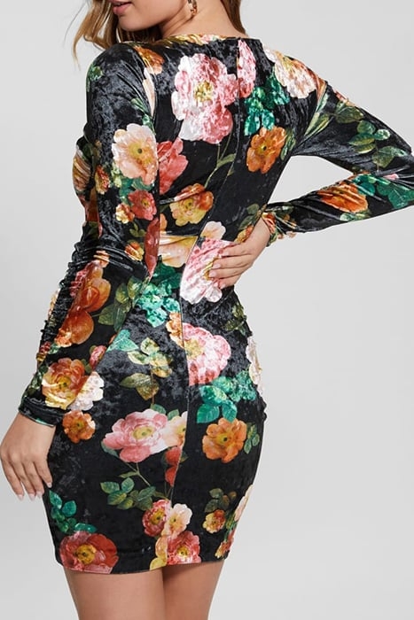 LS TESS VELVET DRESS PEONY CHARM PRINT BL 2