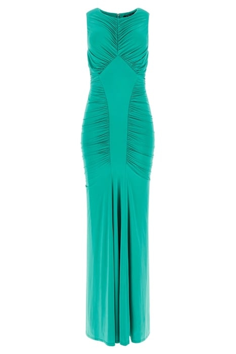 LIVVIE MAXI DRESS POMPOM GREEN 3