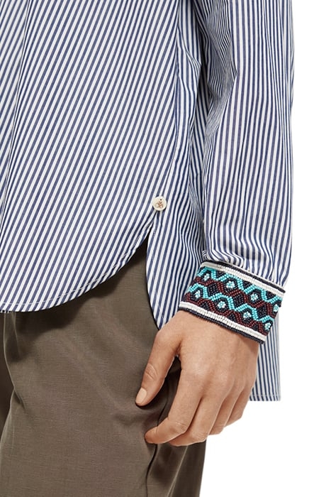 OVERSIZED SHIRT WITH POCKET MARINE STRIPE 6