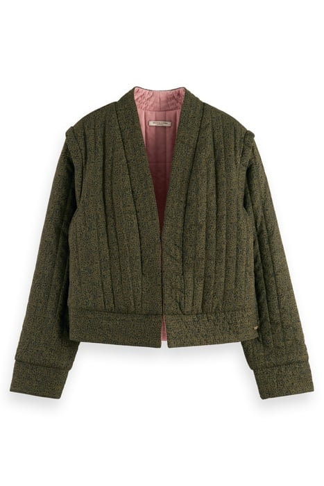 QUILTED REVERSIBLE JACKET LEOPARD SPOT GREEN 5