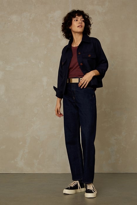 LIORA CROPPED SELVAGE CLEAN EASY FADE INDIGO RINSE 2