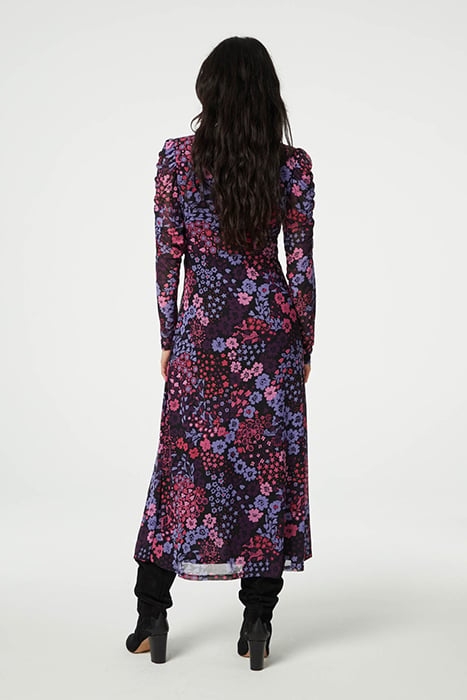 BELLA DRESS BLACK/BUBBLE GUM PIN 2