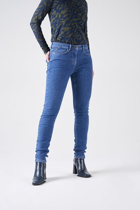 TROUSER WOVEN LONG 24001857 MID BLUE DENIM 4