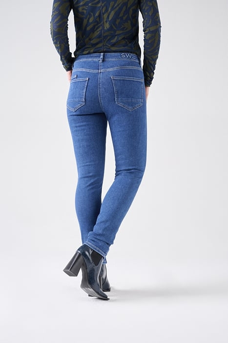 TROUSER WOVEN LONG 24001857 MID BLUE DENIM 5