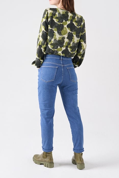 TROUSER WOVEN LONG 24001858 MID BLUE DENIM 3