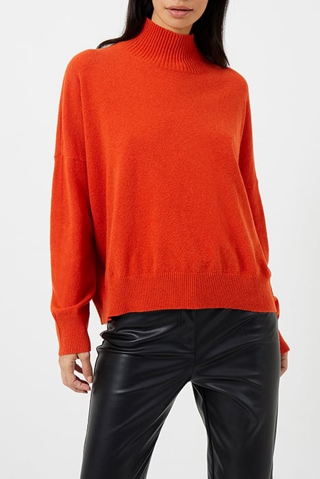 JEANIE VHARI SUST ROLL NK JMPR ORANGE 1