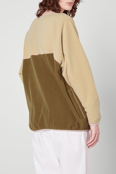 BOAT COLLAR LONG-SLEEVES SWEATSHIRT KAKI / BEIGE 2