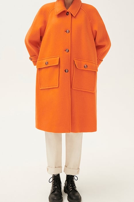 SHIRT COLLAR 7/8 SLEEVES COAT TANGERINE 1