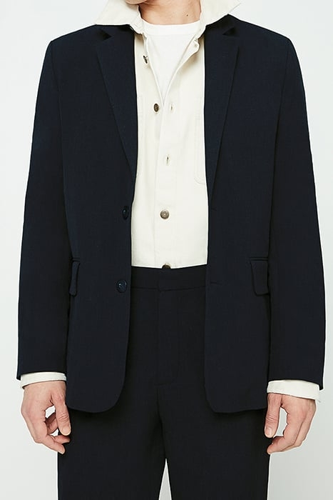 SHORT STRAIGHT BLAZER ANTHRACITE CHINE 1