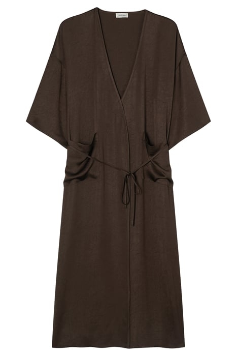 7/8 SLEEVES BELTED KIMONO JACKET CHOCOLAT 1