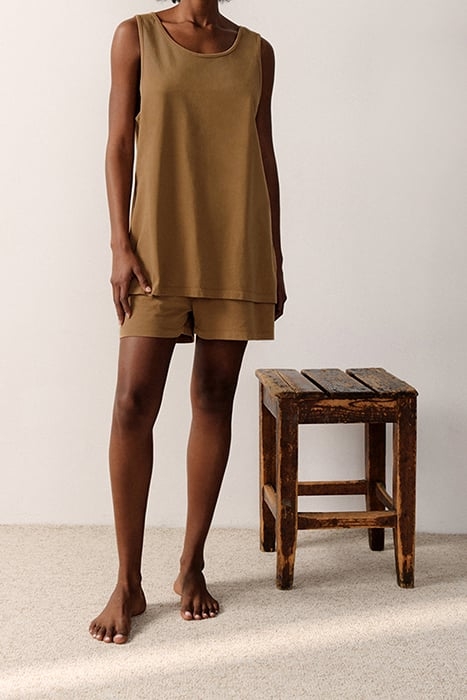 MID-LENGTH CREW NECK VEST CACAHUETE VINTAGE 1