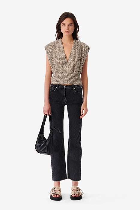 LOTTI FLARED IN SMOKE GREY 1