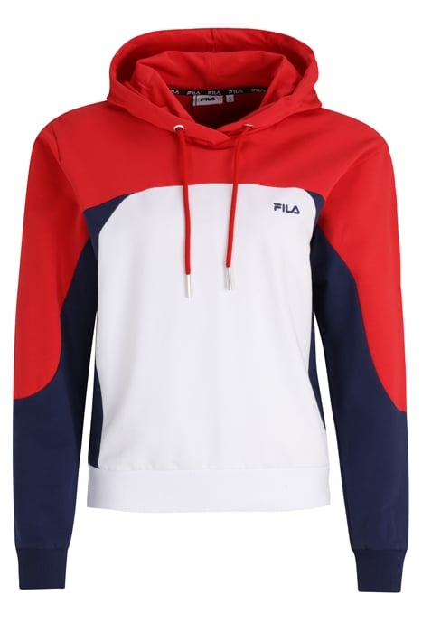 BISIGNANO HOODY BRIGHT WHITE-MEDIEVAL BLUE-TRUE RED 1