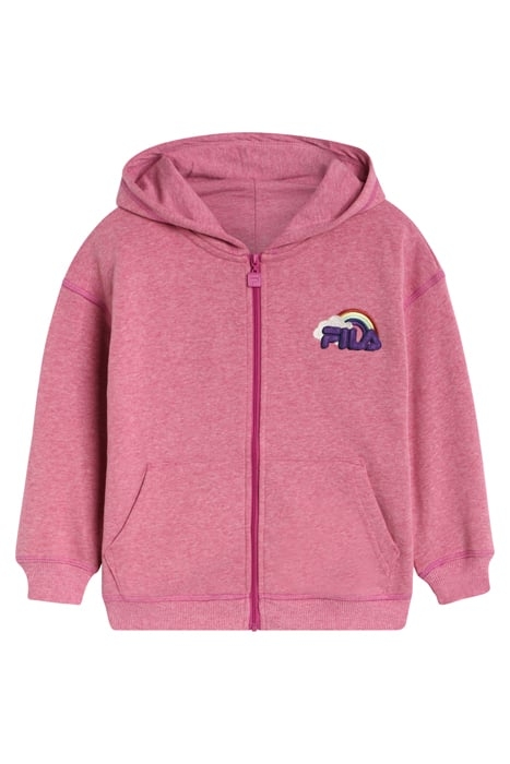 CALW OVERSIZED ZIP HOODIE PURPLE ORCHID MELANGE 1