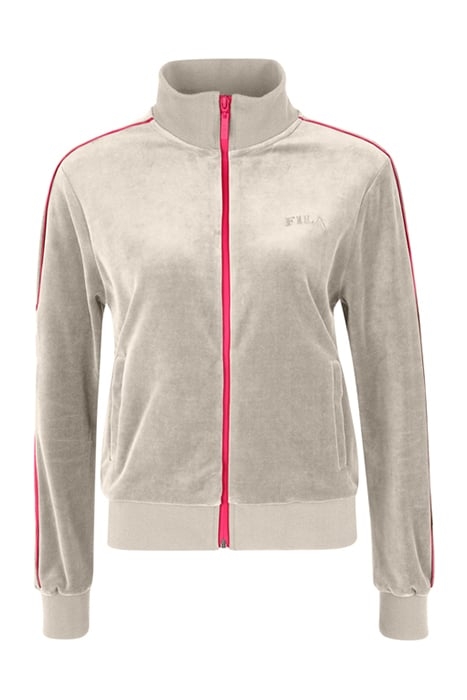 TERRASSA VELVET TRACK JACKET WHITECAP GRAY 1