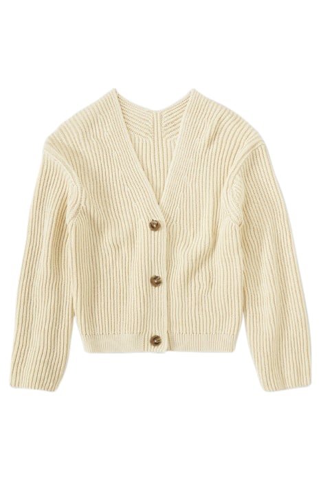 V CARDIGAN LONG SLEEVE KNITS IVORY 4