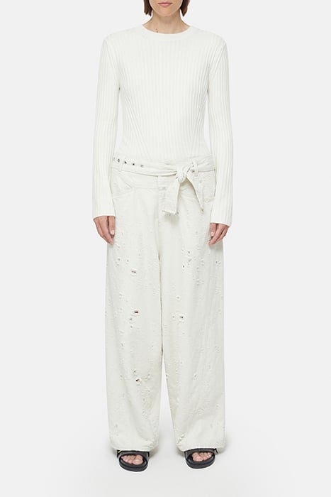 CREW NECK LONG SLEEVE KNITS IVORY 3