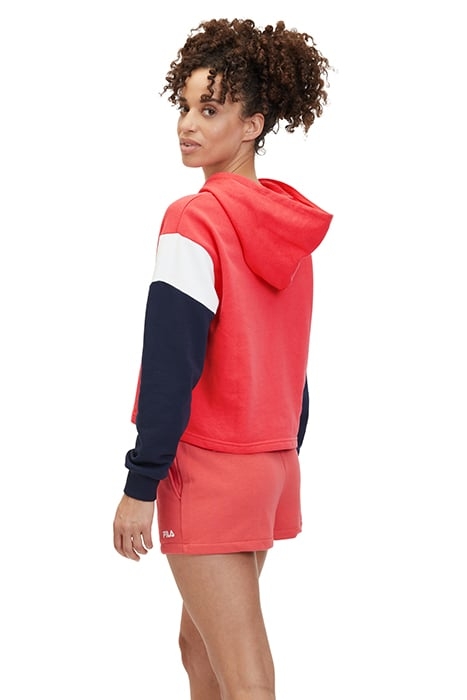 TREVI BLOCKED CROPPED HOODY CAYENNE-BLACK IRIS-BRIGHT WHITE 2