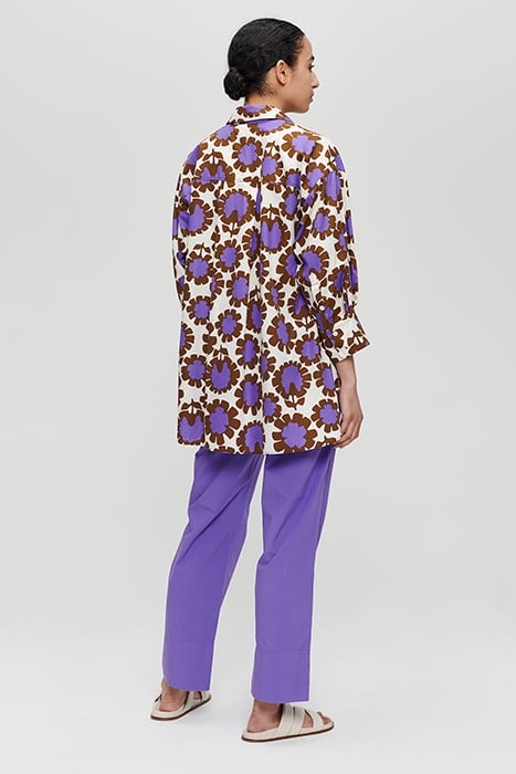 COTTON PRINTED SHIRT VIOLET 2