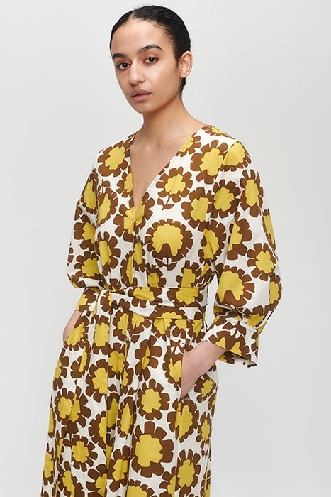 COTTON PRINTED DRESS YELLOW 6