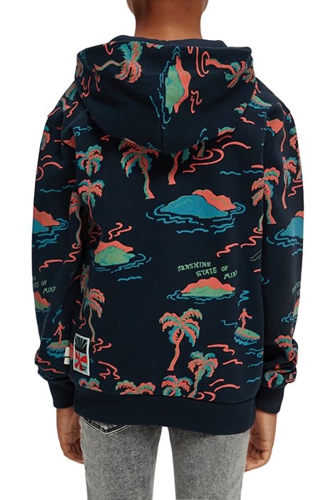 BOYS COTTON IN CONVERSION RELAXED-FIT ALL-OVER PRINTED HOODI 2