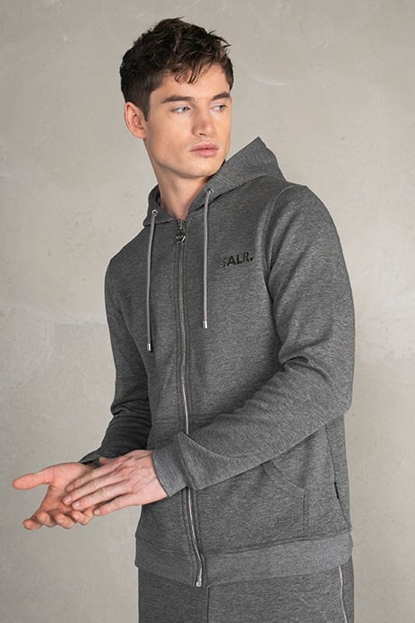Q-SERIES STRAIGHT ZIP THRU HOODIE DK GREY HEATHER 1