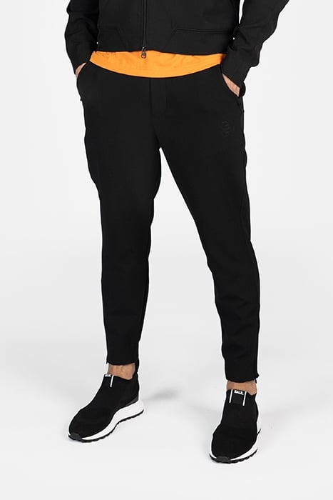 ATHLETIC SLIM FIT TRACK PANTS JET BLACK 1