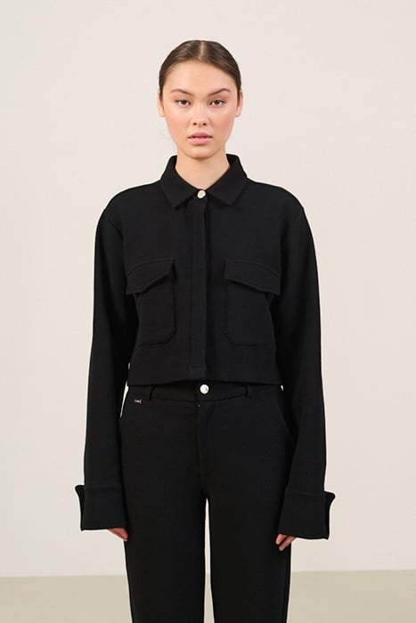 MOON CLASSIC SHORT BLOUSE BLACK 1