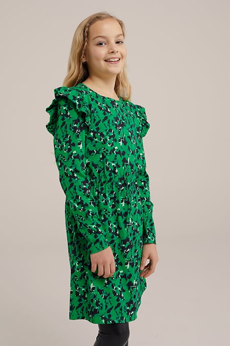 DRESS MID LENGTH BRIGHT GREEN 1
