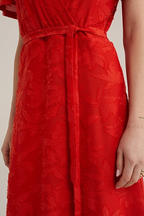 DRESS MIDI FIRE RED 5