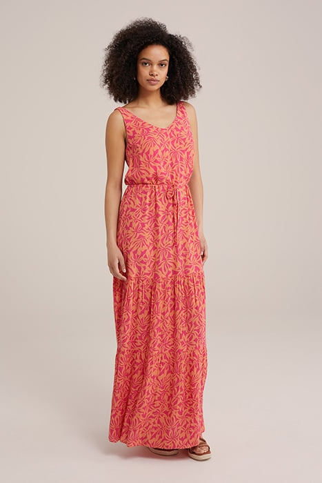 DRESS MAXI LENGTH BRIGHT PINK 1