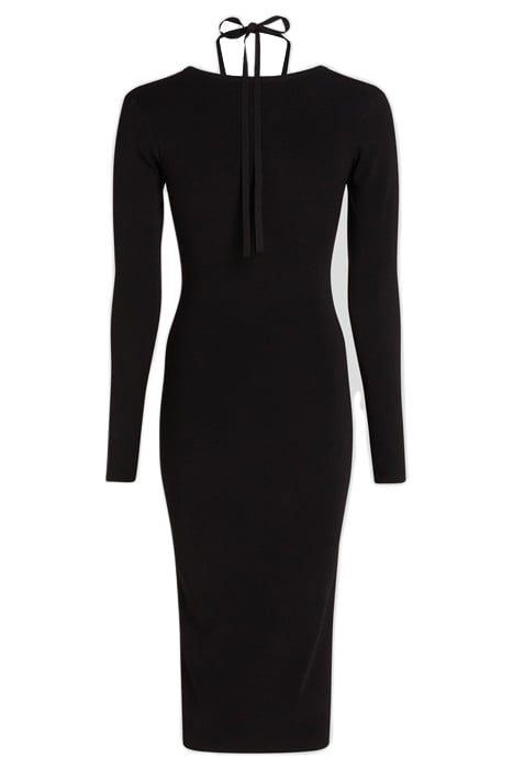 LS CUT OUT KNIT DRESS BLACK 4