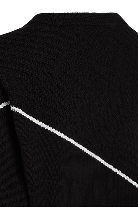 KLJ CONTRAST RIBBED SWEATER BLACK 4