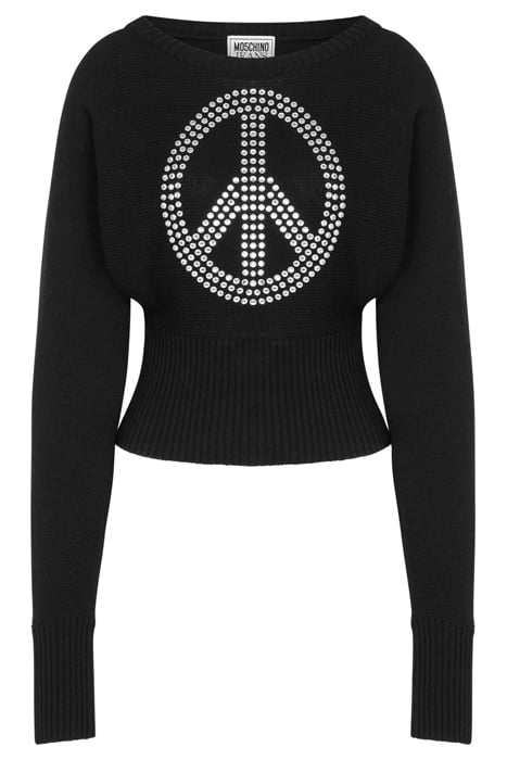 PEACE SYMBOL WOOL BLEND SWEATER BLACK 3