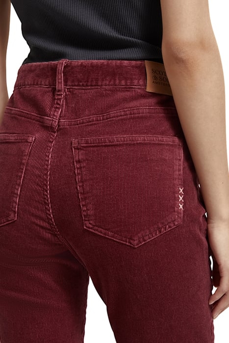 THE CHARM - HIGH RISE FLARED PANTS IN GARMENT DYE CORDUROY B 7