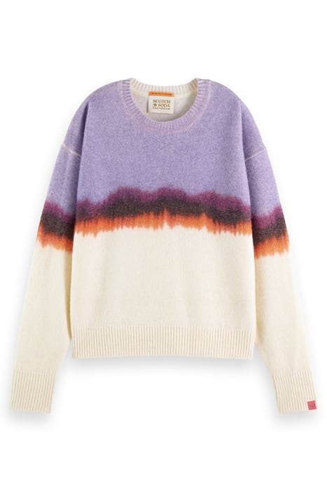 FUZZY COLOURBLOCK PULLOVER PURPLE OFFWHITE GRADIENT 4