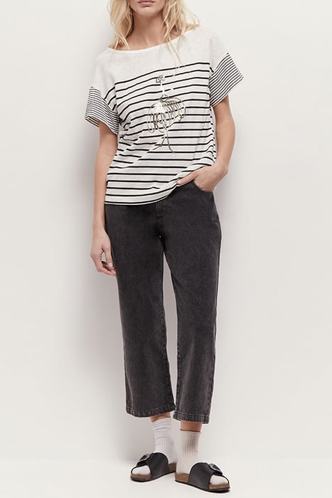 LE CHRISSY - 7/8TH MEDIUM GREY STRAIGHT JEANS IN WATERLESS D 3