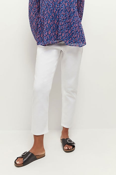 LE ELSA - WHITE 7/8TH WATERLESS MUMMY JEANS 1