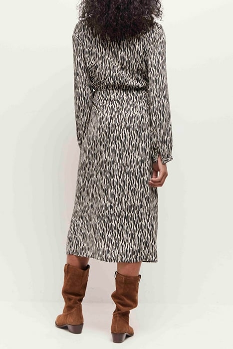 REACHY - BEIGE LENZING™ ECOVERO™ MAXI DRESS WITH ABSTRACT ZE 2