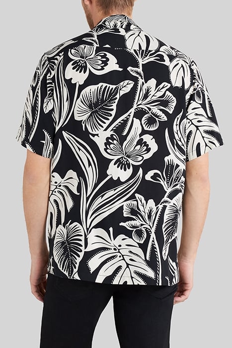 PURE EDITION – BLACK TROPICAL FLOWER REGULAR SHIRT 2