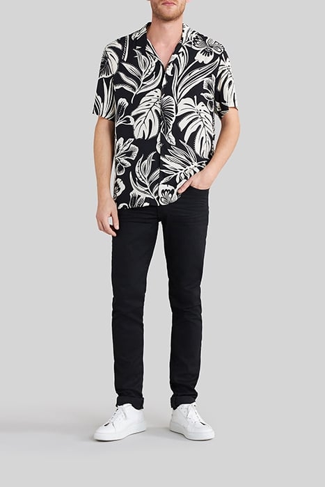PURE EDITION – BLACK TROPICAL FLOWER REGULAR SHIRT 3
