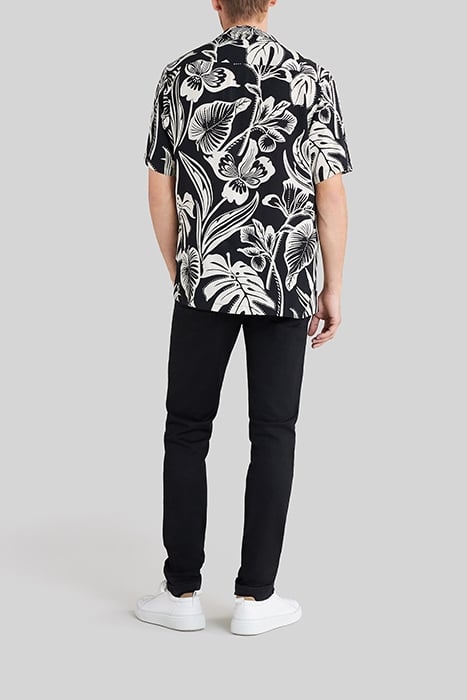 PURE EDITION – BLACK TROPICAL FLOWER REGULAR SHIRT 4